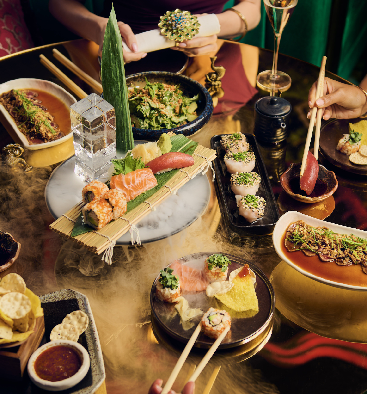 vegetarian and normal experience menus